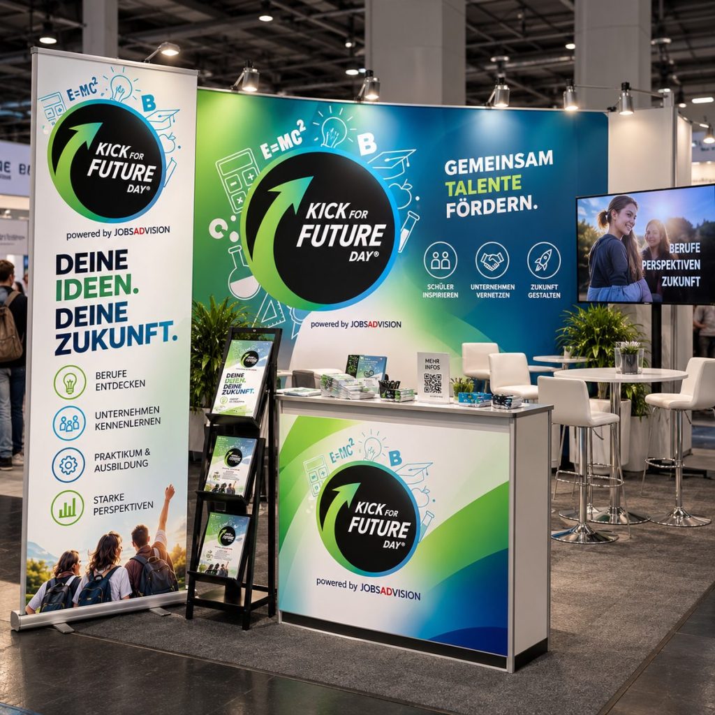 Messestand der Kampagne „Kick for Future Day“